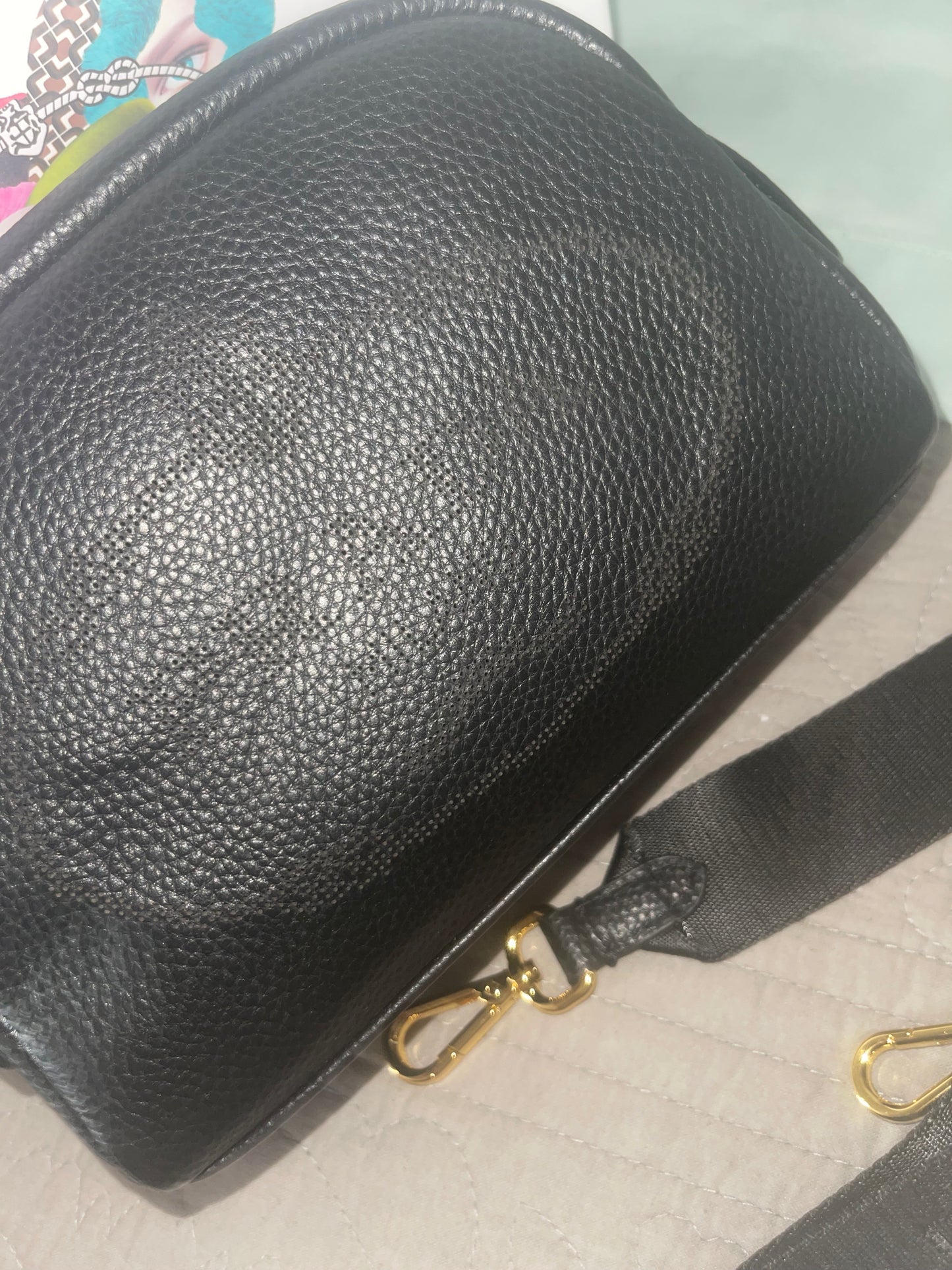 P leather daily crossbody